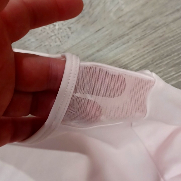 Nwt new Justice pink logo ballet gymnastics leotard with scrunchie 5-6 - Picture 7 of 16